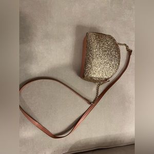 3/$15 Pink Gold Glitter A New Day Zip Crossbody Adorable Bag